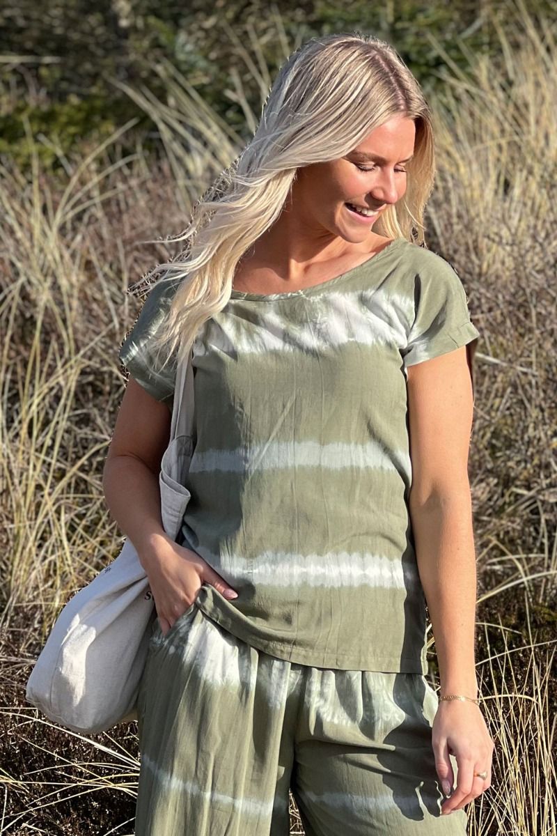 Basic Apparel - T-shirt - Orchid Tee - Tie Dye Vetiver