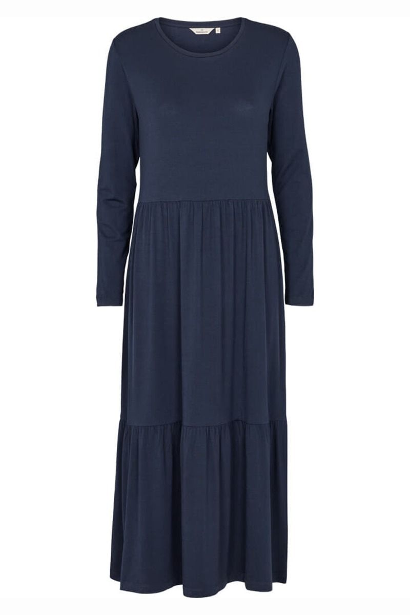 Basic Apparel - Kjole - Joline Frill Dress - Navy
