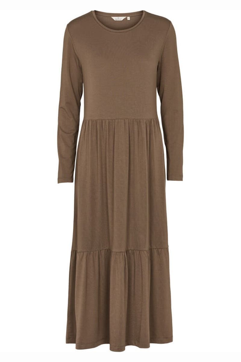 Basic Apparel - Kjole - Joline Frill Dress - Tarmac