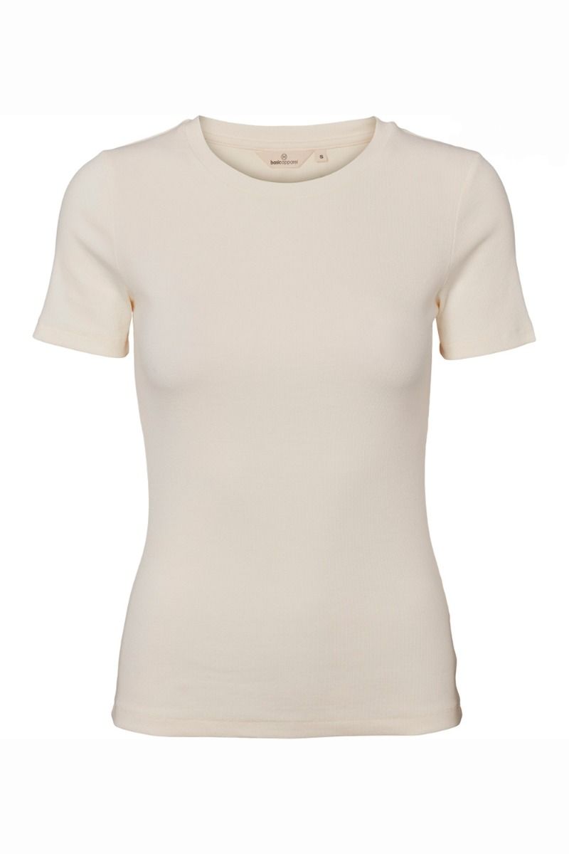 Basic Apparel - T-shirt - Ludmilla SS O-Neck - Whisper White