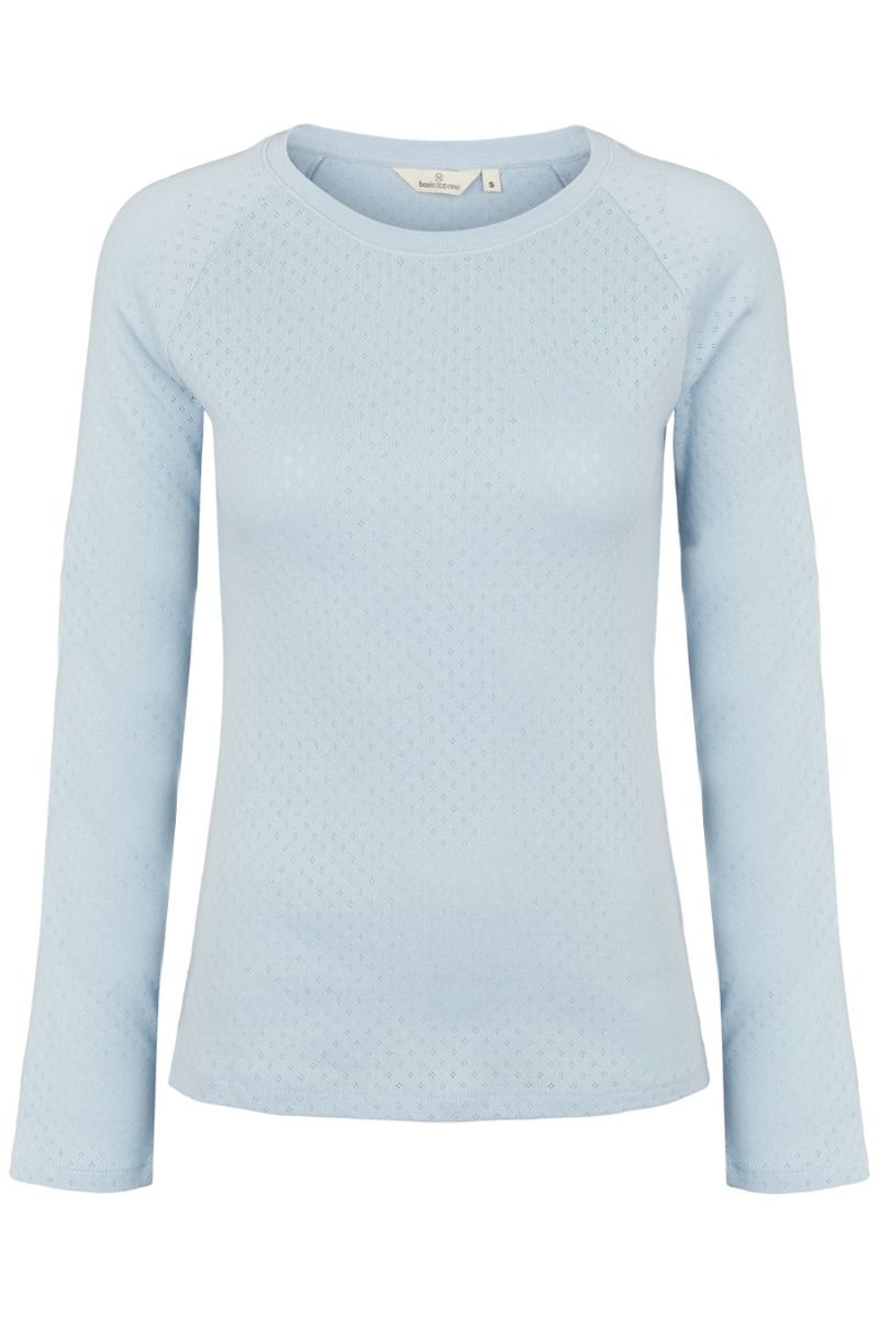 Basic Apparel - Bluse - Arense LS Tee - Cashmere Blue