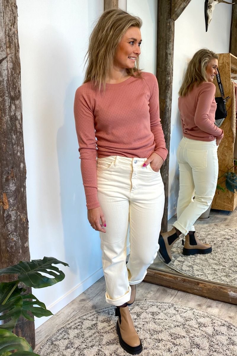 Basic Apparel - Bluse - Arense LS Tee - Old Rose