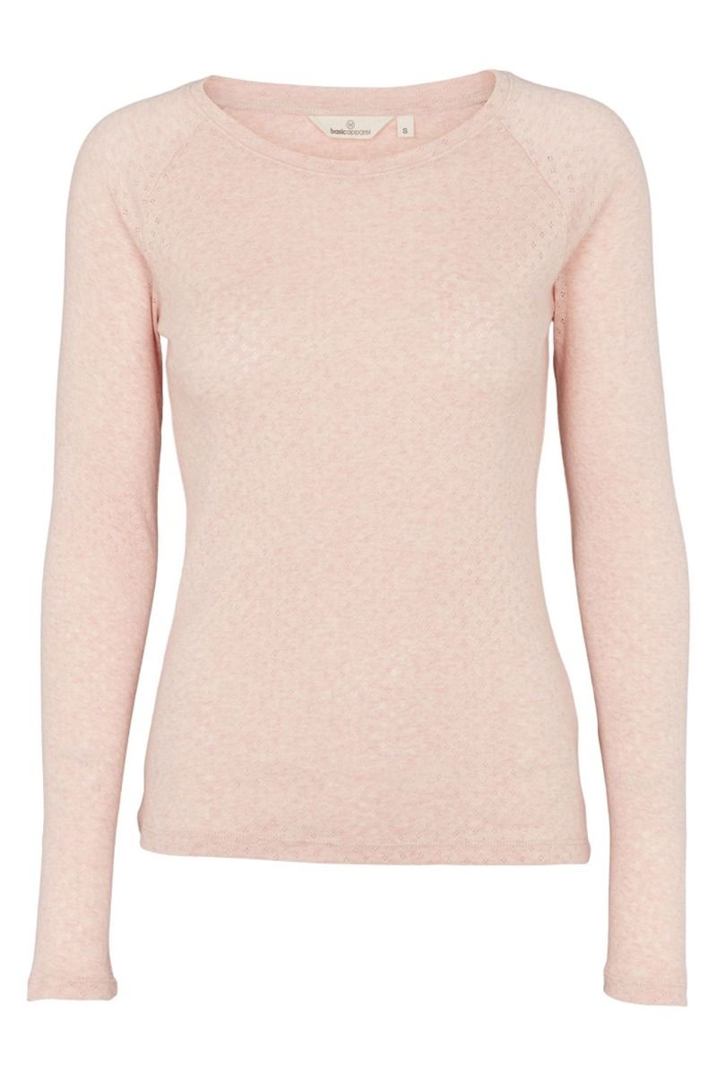 Basic Apparel - Bluse - Arense LS Tee - Pink melange