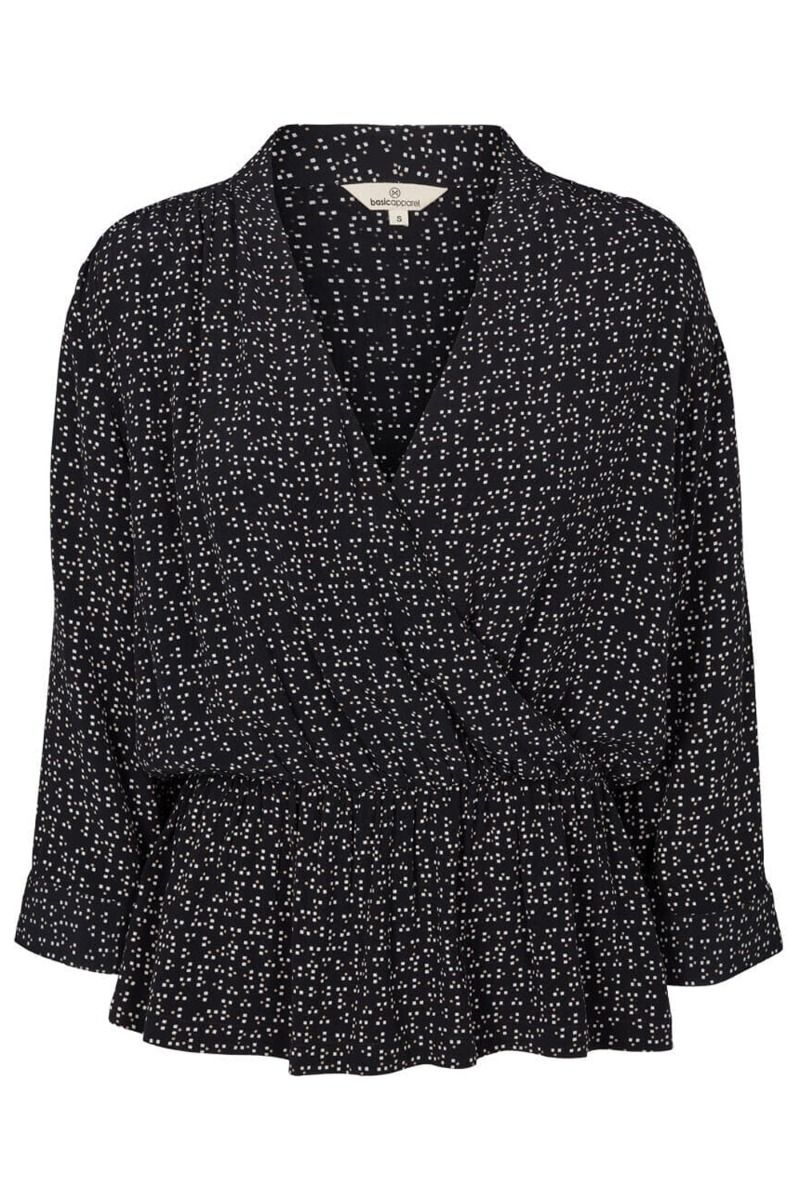 Basic Apparel - Bluse - Laurel Blouse - Pixel Print Black 