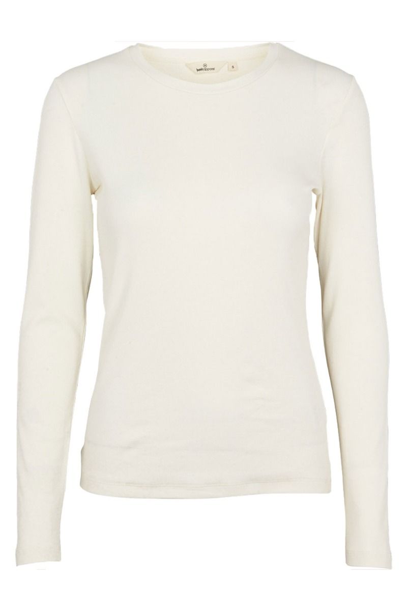 Basic Apparel - Bluse - Ludmilla LS Tee - Whisper White