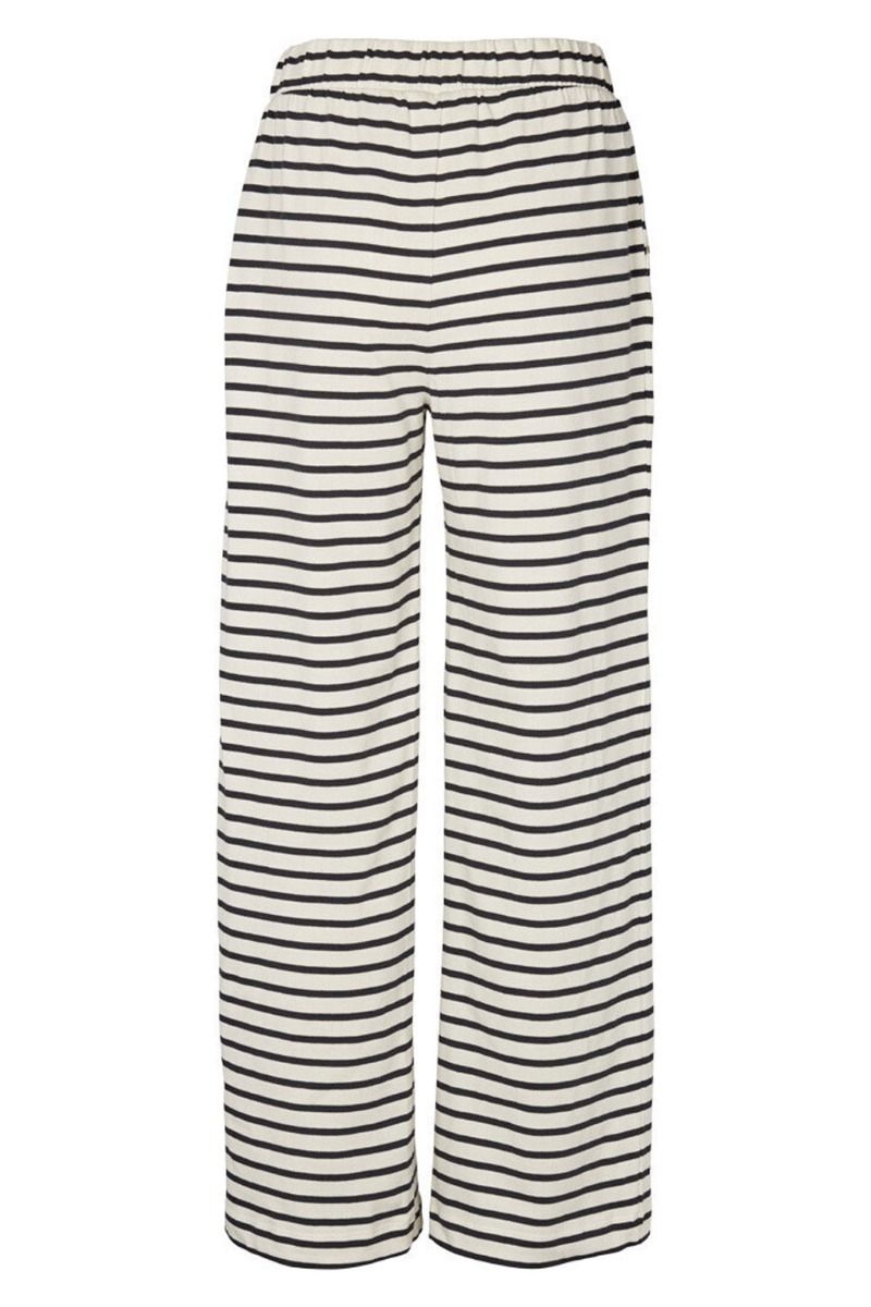 Basic Apparel - Bukser - Breton Loose Pants - Birch/Black