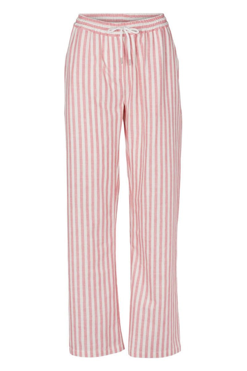Basic Apparel - Bukser - Harriet Pant - Flamingo Plume/Whisper White
