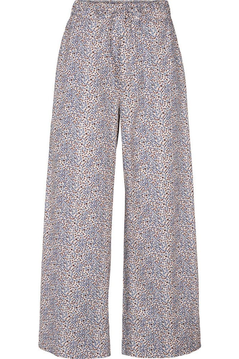 Basic Apparel - Bukser - Hazel Pants - Cashmere Blue/Leather Brown/Limoges/Sand Dolla