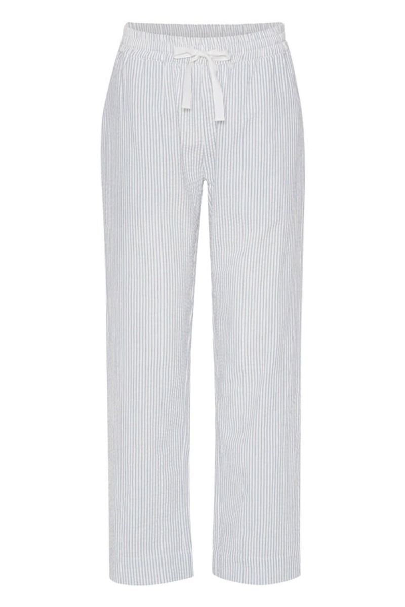 Basic Apparel - Bukser - Juna PJ Pants - Ashley Blue/Whisper White