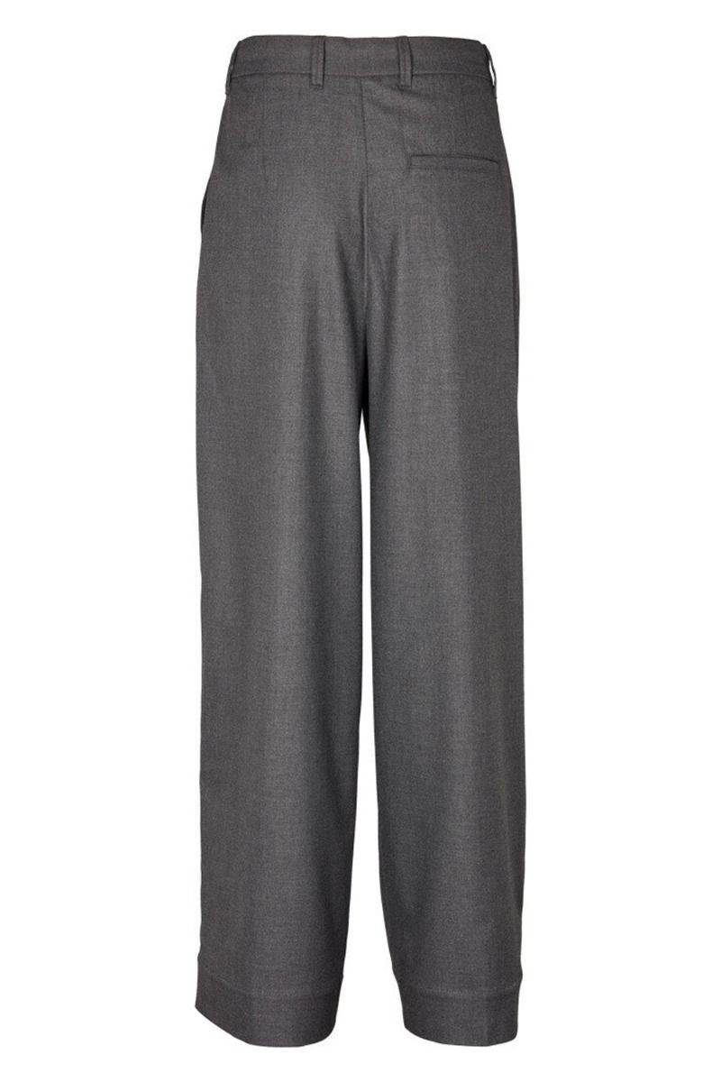 Basic Apparel - Bukser - Marge Pants - Dark Grey Melange