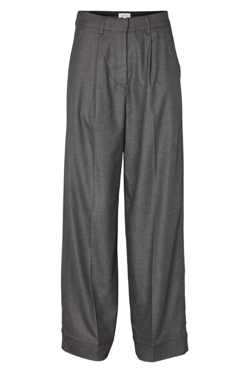 Basic Apparel - Bukser - Marge Pants - Dark Grey Melange