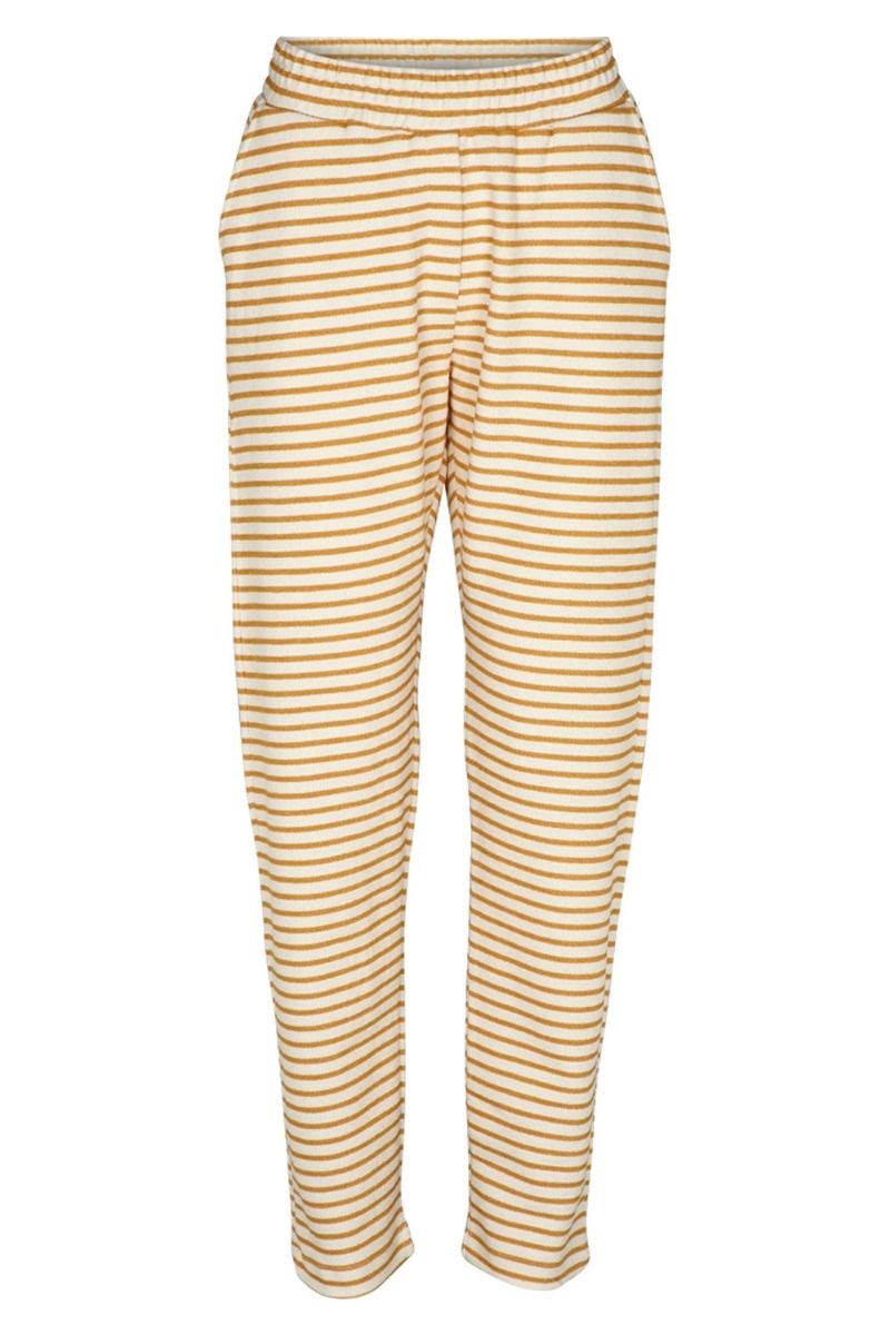 Basic Apparel - Bukser - Vendela Pants - Inca Gold/Off White