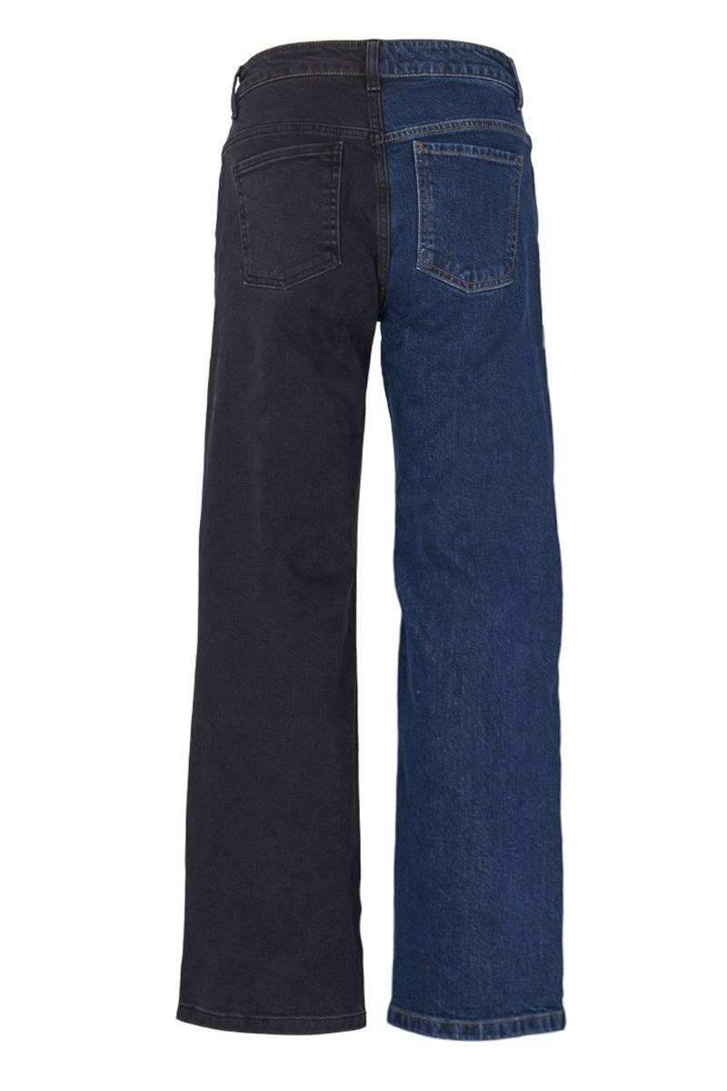 Basic Apparel - Jeans - T. Elisa Jeans - Mid Blue/Black Washed