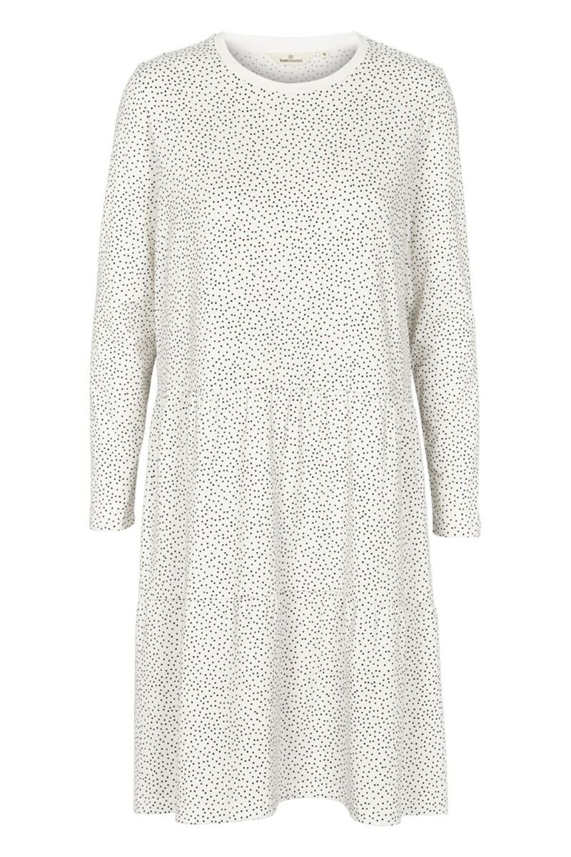 Basic Apparel - Kjole - Elba Short Dress - Whisper White/Black