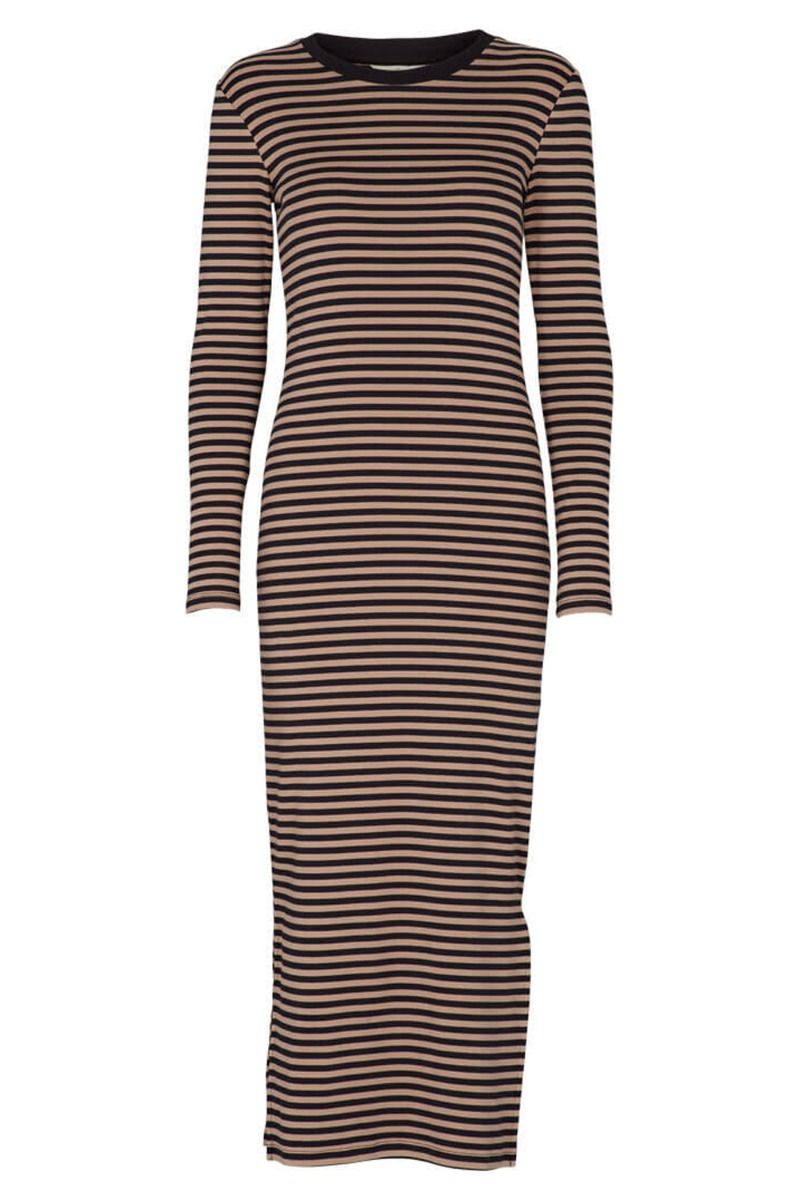 Basic Apparel - Kjole - Ludmilla Long Dress - Black/Amphora