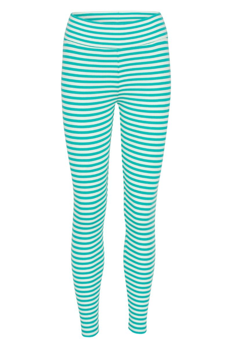 Basic Apparel - Leggings - Ludmilla Tights - Ocean Floor/Subtle Green