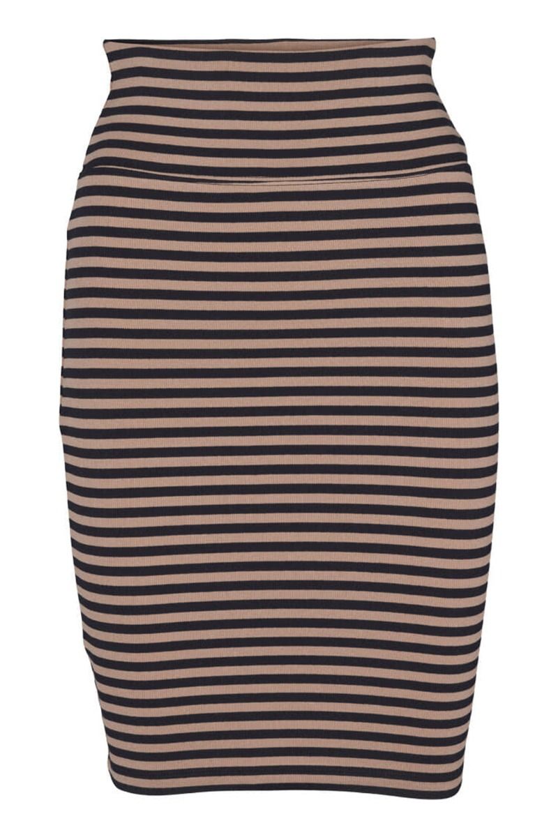 Basic Apparel - Nederdel - Ludmilla Short Skirt - Black/Amphora