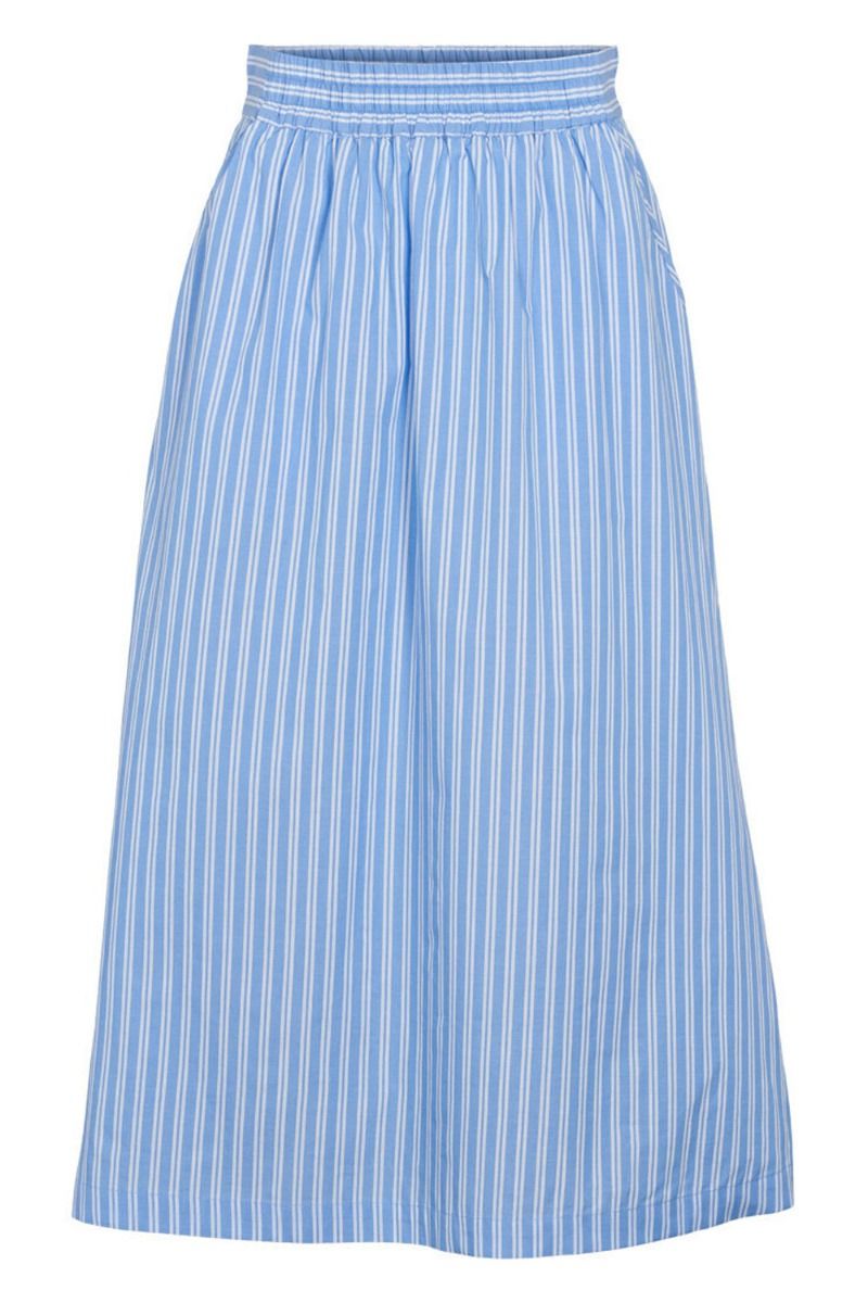 Basic Apparel - Nederdel - Merri Skirt - Princess Blue/Bright White