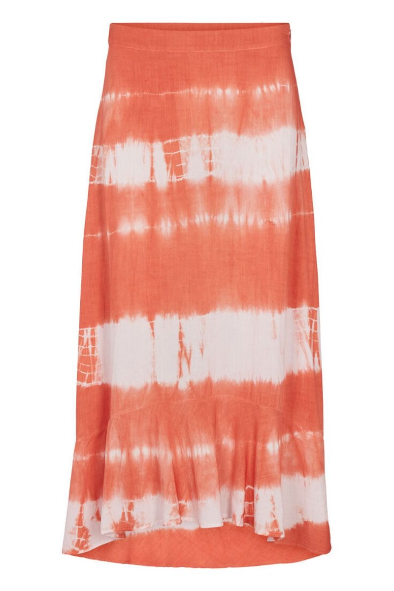 Basic Apparel - Nederdel - Orchid Skirt - Tie Dye Dusted Clay/Pink Chalk