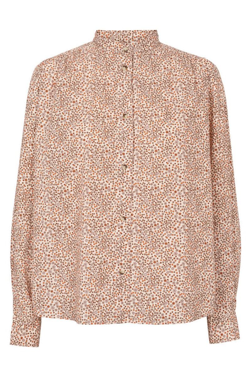 Basic Apparel - Skjorte - Hazel Shirt - Pink Chalk/Mandarin Orange/Leather Brown/Sand