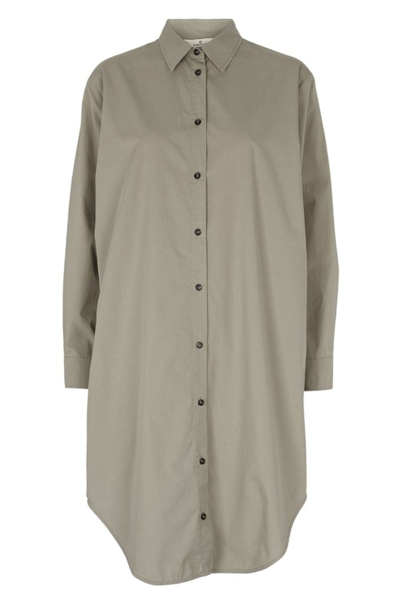 Basic Apparel - Skjorte - Vilde Loose Shirt Dress - Dried sage