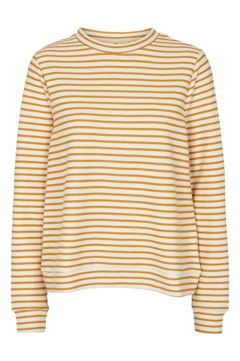 Basic Apparel - Sweat - Vendela Sweatshirt - Inca Gold/Off white