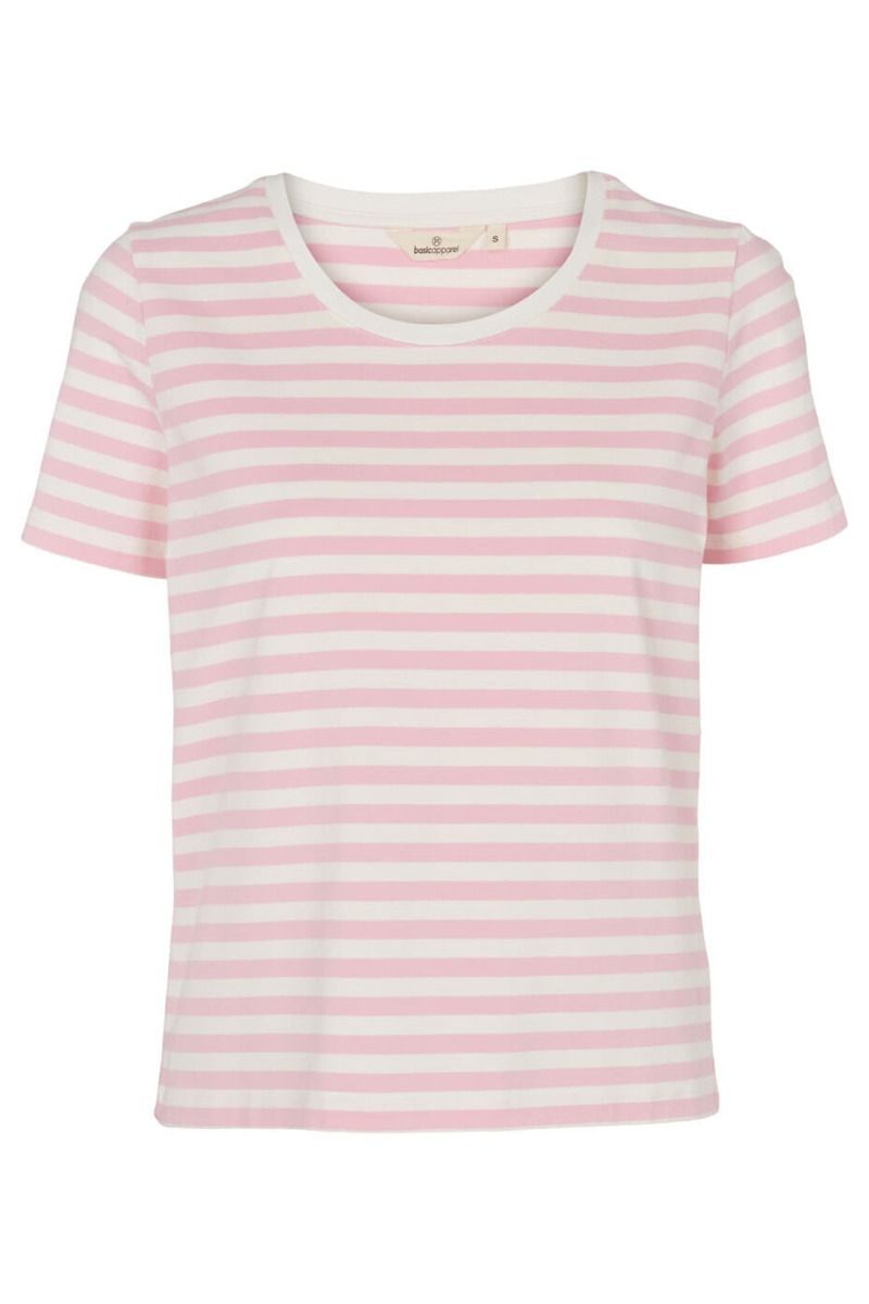 Basic Apparel - T-shirt - Elba SS Tee - Pink Nectar/Whisper White