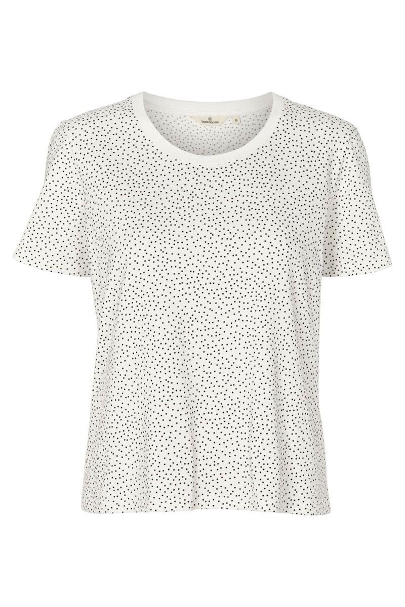 Basic Apparel - T-shirt - Elba SS Tee - Whisper White/Black