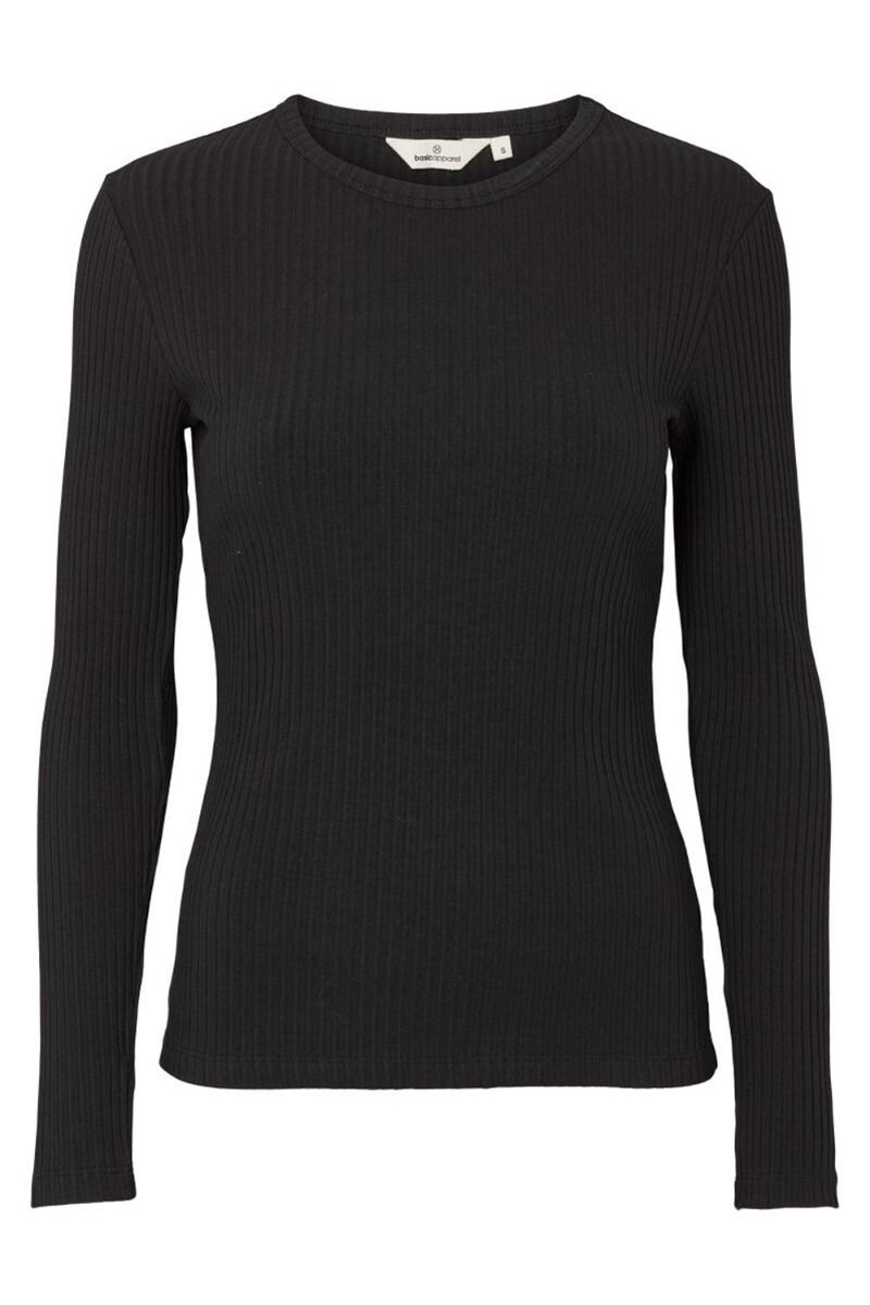 Basic Apparel - Bluse - Rhoda LS Tee - Black