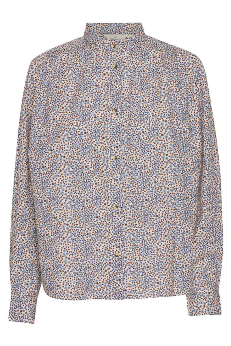 Basic Apparel - Skjorte - Hazel Shirt - Cashmere Blue/Leather Brown/Limoges/Sand Dolla