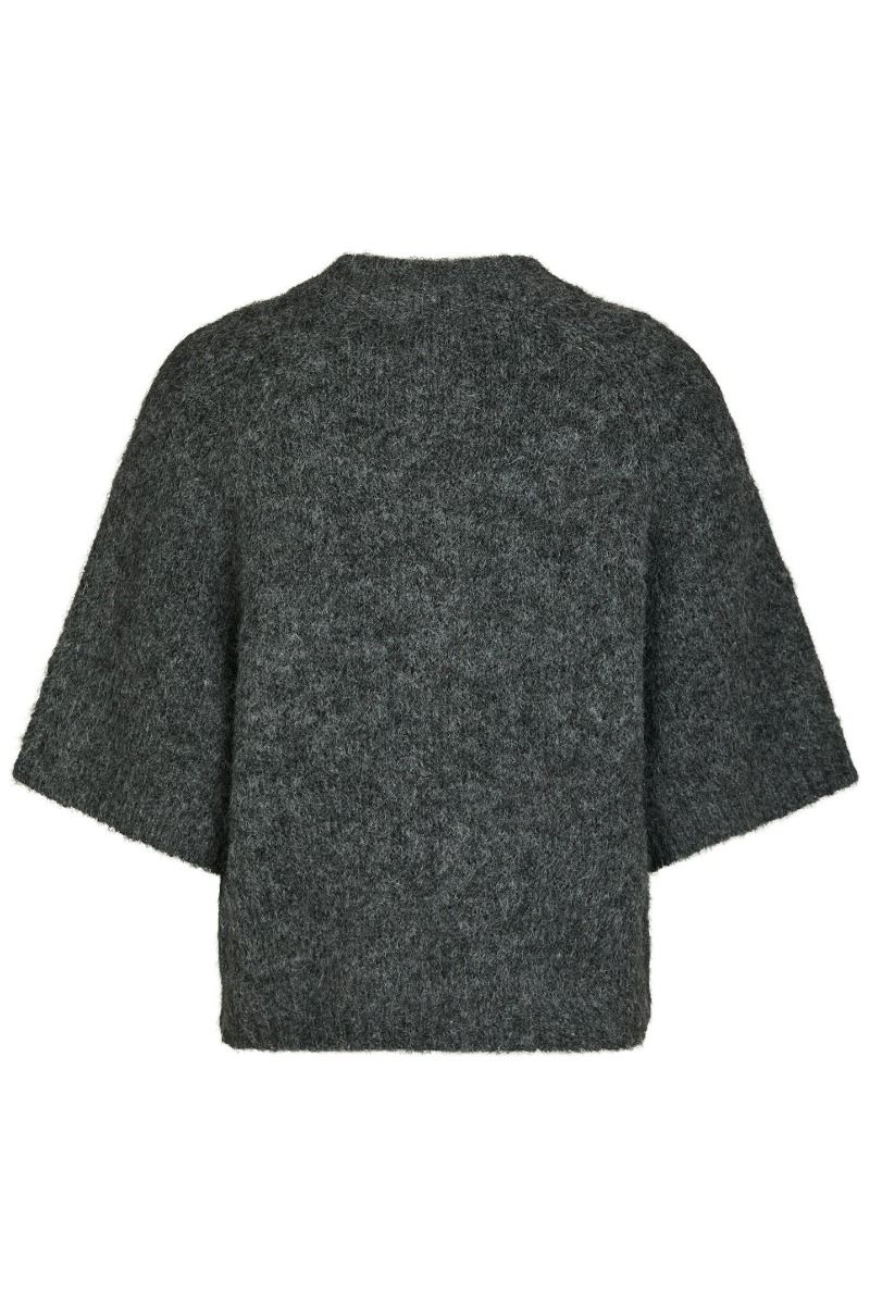 Neo Noir - Cardigan - Benuta Fluffy Knit Cardigan - Antracit Melange