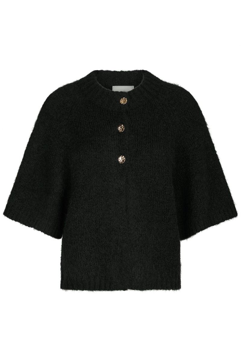 Neo Noir - Cardigan - Benuta Fluffy Knit Cardigan - Black