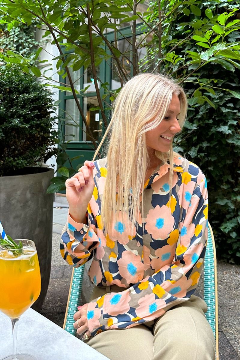 Modström - Skjorte - DustinMD Print Shirt - Sunset Bouquet