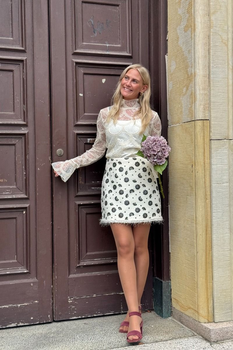 Bruuns Bazaar - Nederdel - Brittle Siane skirt - Cream