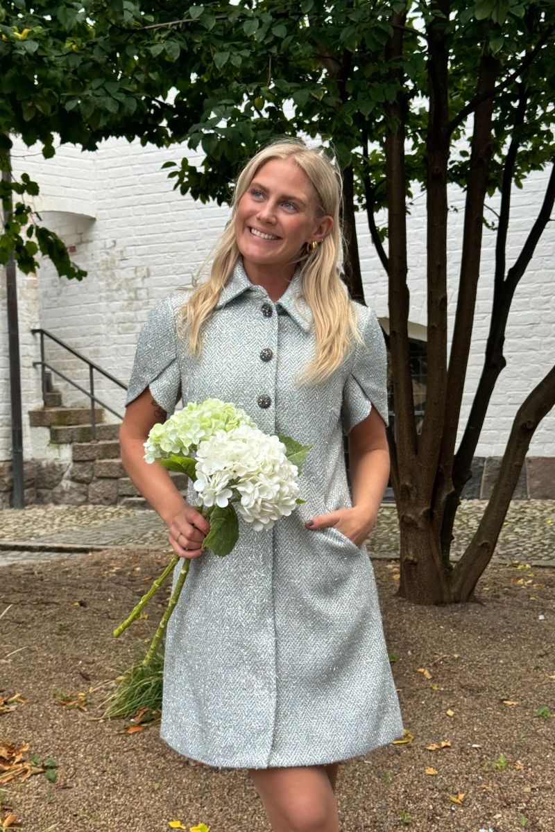 Bruuns Bazaar - Kjole - Cone Zendia dress - Light blue