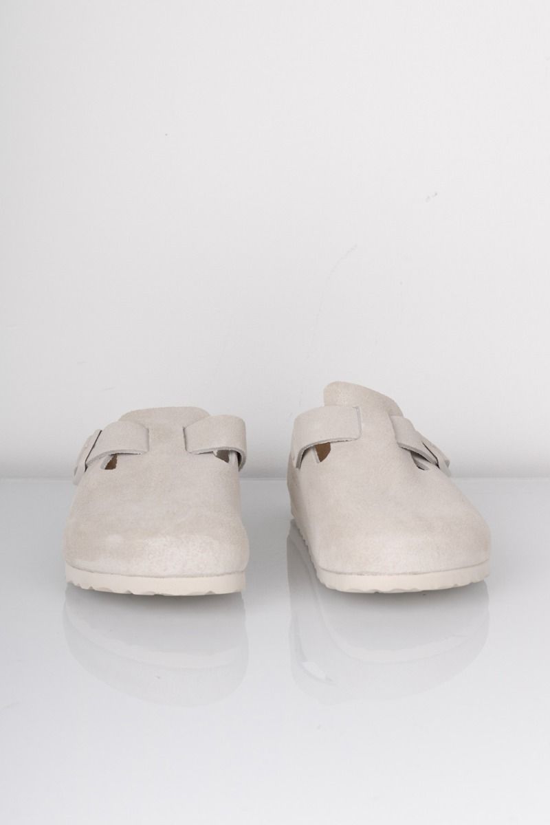 Birkenstock - Sandal - Boston Suede Leather - Antique White
