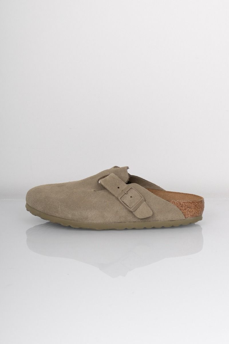 Birkenstock - Sko - Boston Suede Leather - Faded Khaki