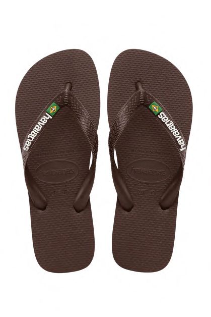 Havaianas - Sandal - Brasil Logo - D. Brown/White