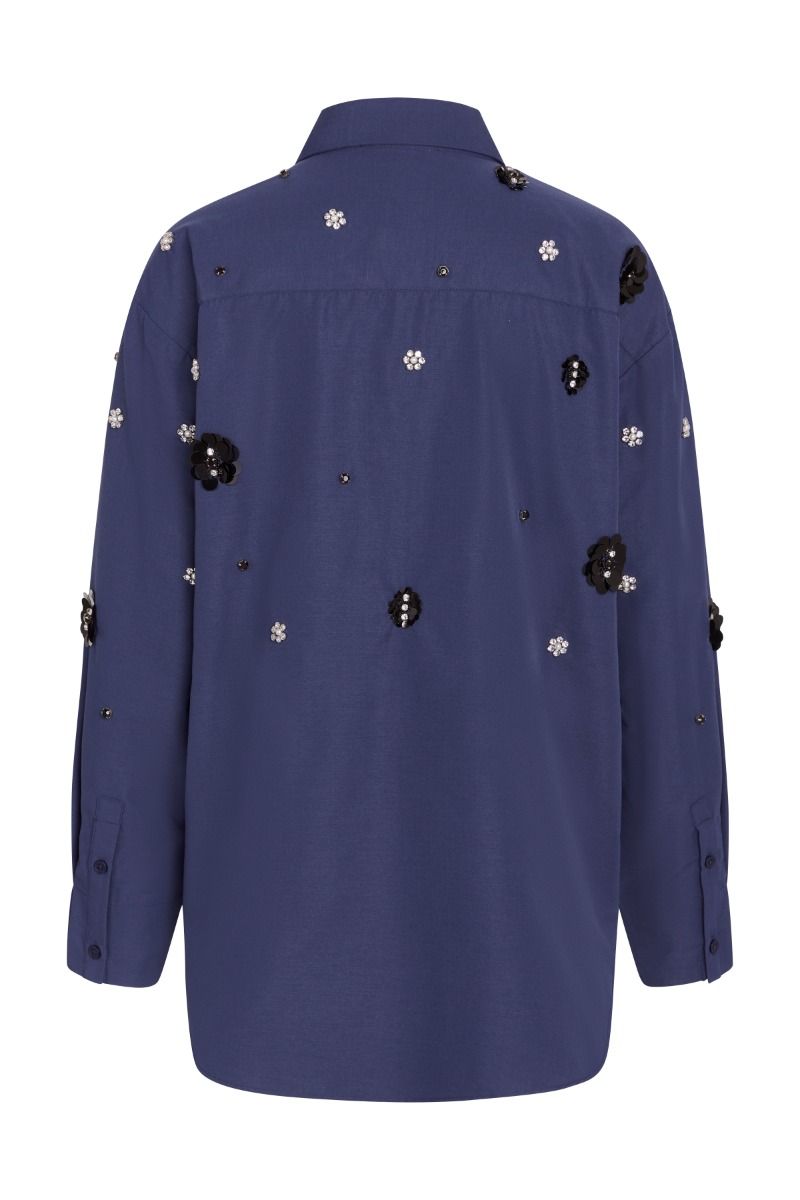 Bruuns Bazaar - ChrisoulaBBBeia shirt - Dark Blue