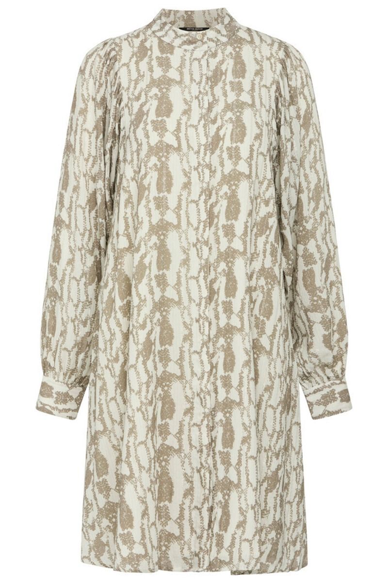 Bruuns Bazaar - Kjole - Barbarea Philina Dress - Khaki Snake Prin