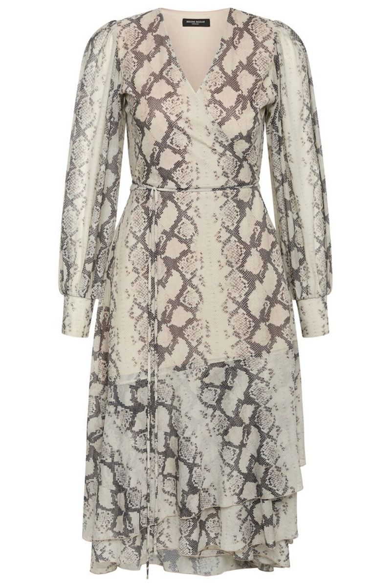 Bruuns Bazaar - Kjole - Phlox Nora Dress - Light Snake Print