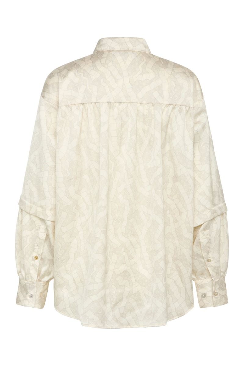 Bruuns Bazaar - Skjorte - Acacia Luisa Shirt - Light Square Print