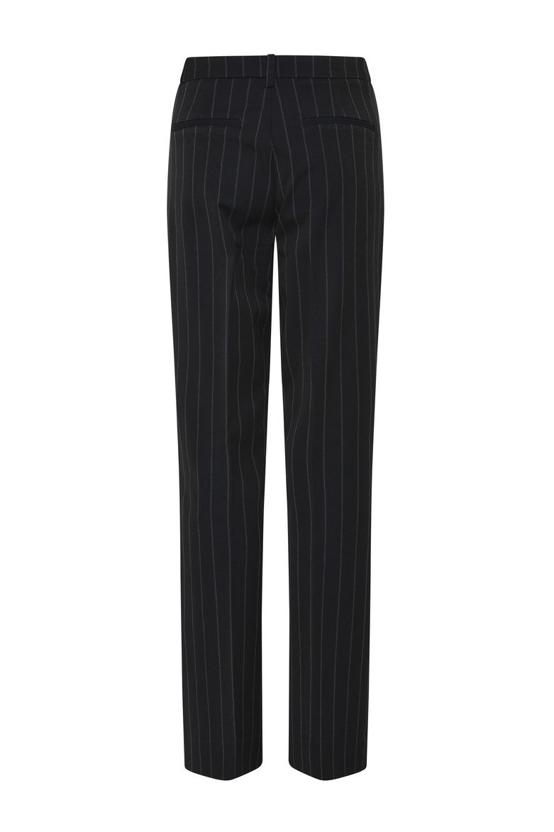 Bruuns Bazaar - Bukser - Women HydrangeaBBCigga Pants - Black Pinstripe