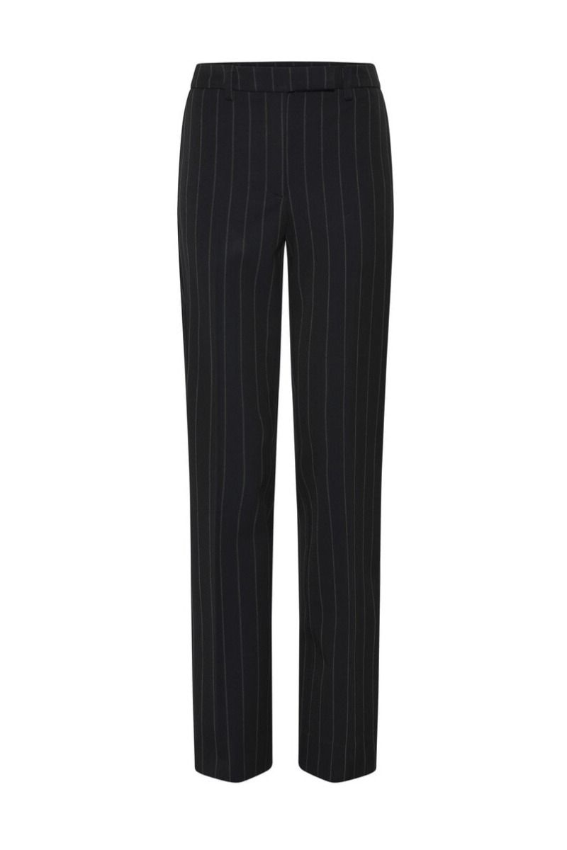Bruuns Bazaar - Bukser - Women HydrangeaBBCigga Pants - Black Pinstripe