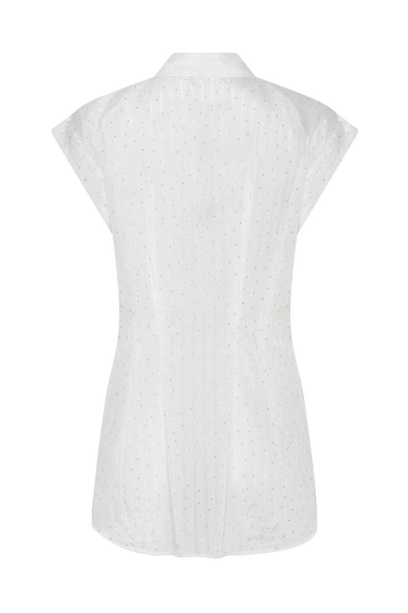 Bruuns Bazaar - Skjorte - Women CalceoBBTana Shirt - White Cream Stripe (Levering midt juli)