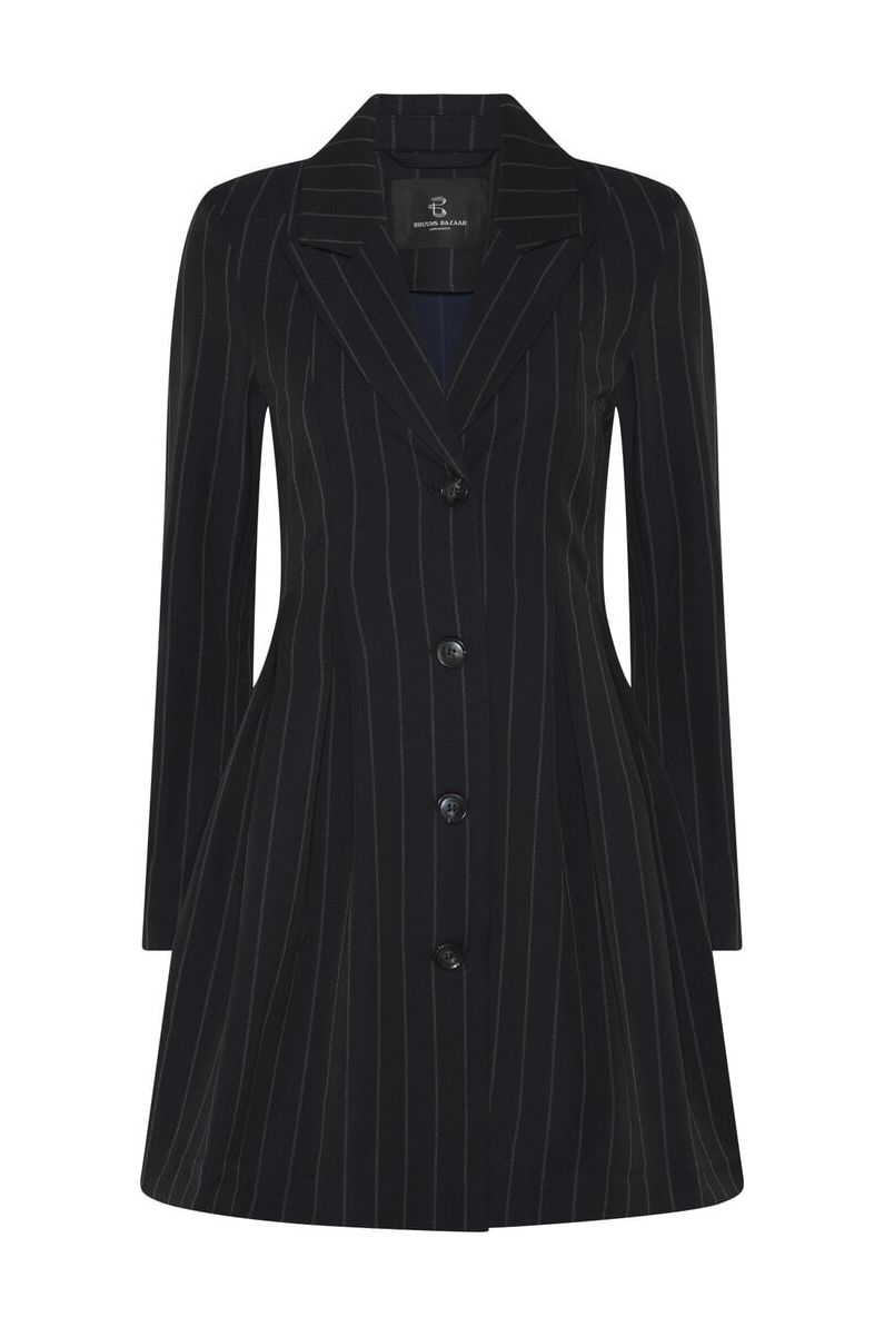Bruuns Bazaar - Kjole - Women HydrangeaBBTova Dress - Black Pinstripe 