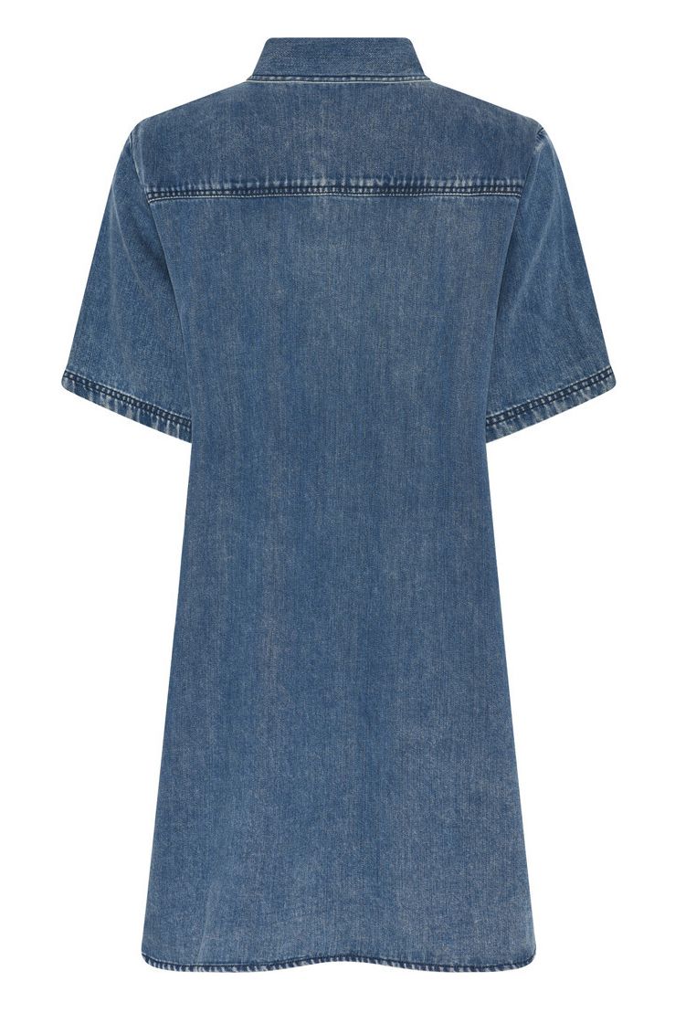 Bruuns Bazaar - Kjole - Women PlatyBBZigata Dress - Blue Denim