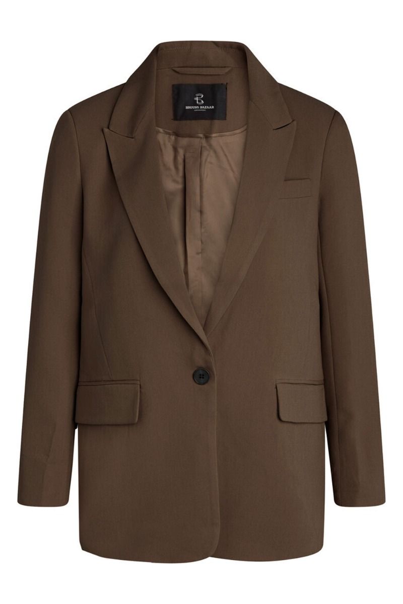 Bruuns Bazaar - Blazer - CindySus Frida Blazer - Seal Brown