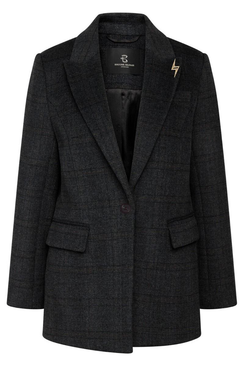 Bruuns Bazaar - Blazer - Echium Fria Blazer - Grey Check