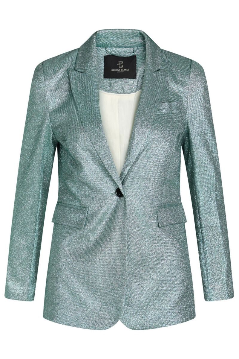 Bruuns Bazaar - Blazer - Feverfew Sille Blazer - Frosty Spruce